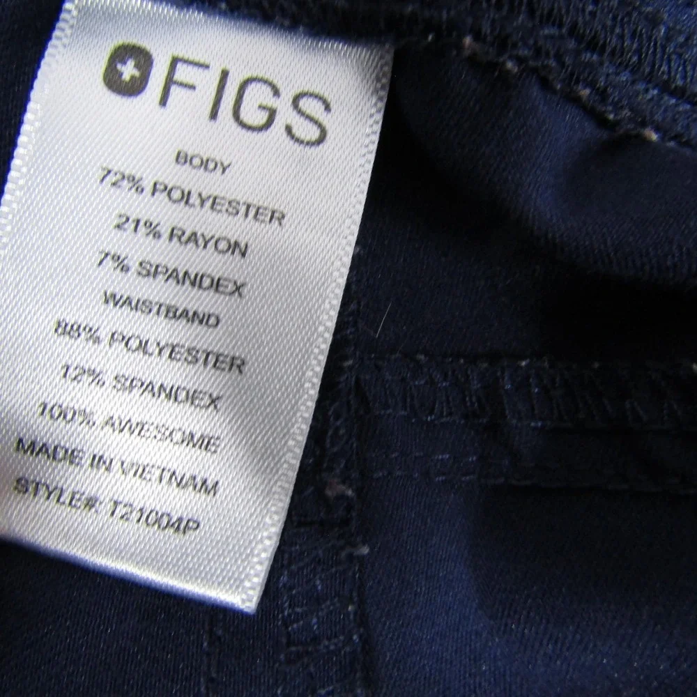 FIGS‎ Scrub Pants Womens Large Navy Straight Drawstring Cargo Stretch T21004AP